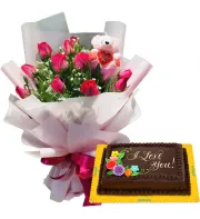 send flower with cake to makati